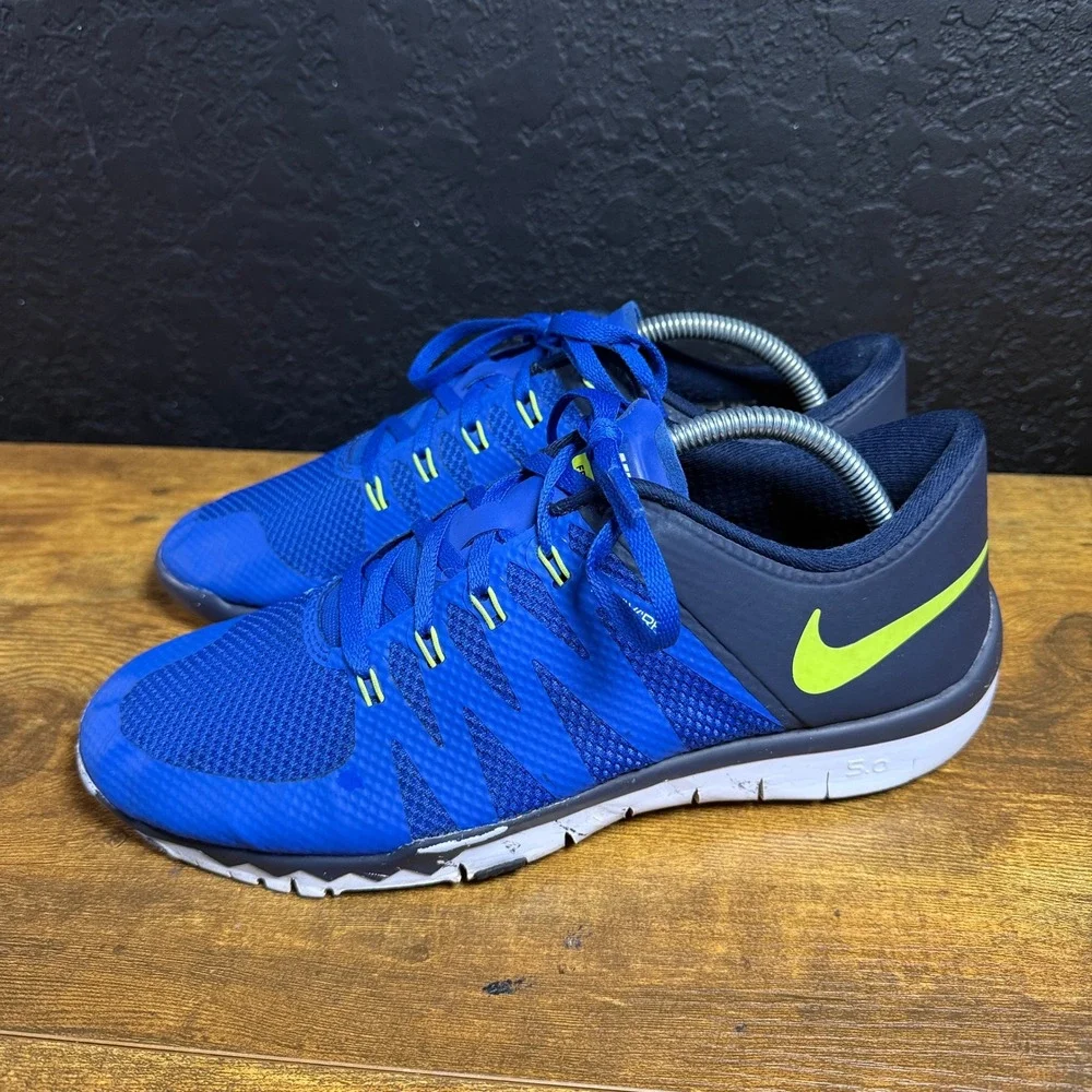 Nike Free 5.0 TR Fit 5 719922-470 Blue Mesh Training Shoes Mens 9
